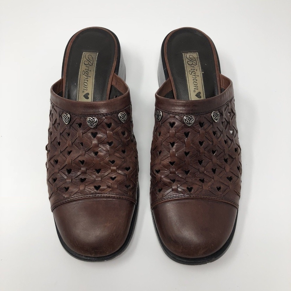 Brighton Vintage 90s Leather Mules Sz 8.5